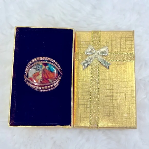 Oyster Copper Vintage Style Ring size 8.25 - Picture 4 of 7